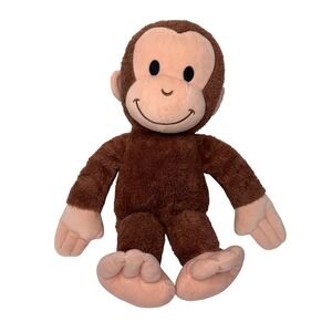 NWOT Curious George Plush Stuffed Monkey Brown Tan 15 inch Stuffie BedTime